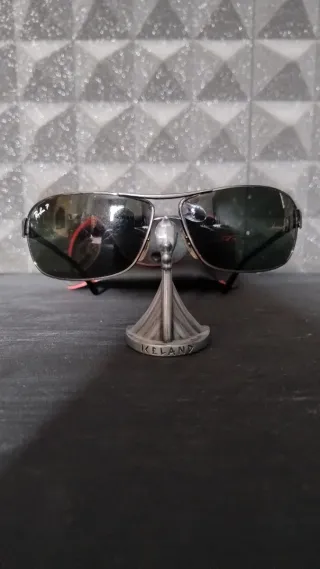 Ray-Ban Occhiali da Sole Neri e Argento