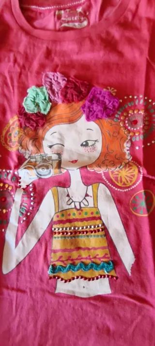 Conjunto niña falda y camiseta 4 años