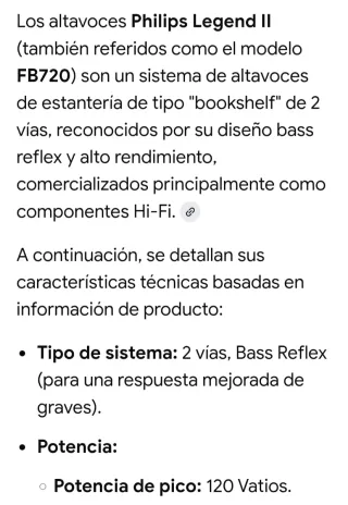 Altavoces Philips Legend II Vintage audiofilos