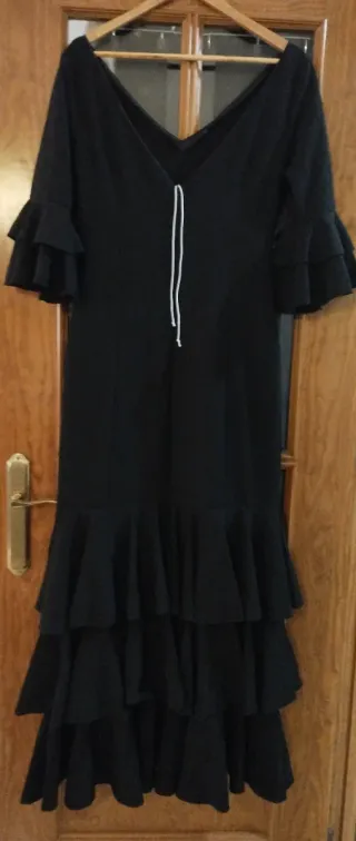 Traje Flamenca Lycra Elástico Negro