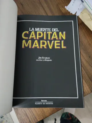 Comic la muerte del capitan Marvel