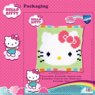 Kit Punto Croce Vervaco per Cuscino Decorativo Hello K