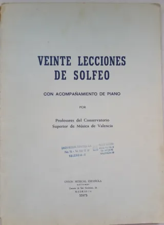Veinte Lecciones de Solfeo con Piano