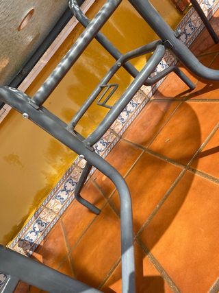 Mesa y 4 sillas Jardín Cristal Metal