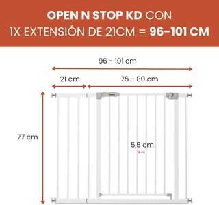 hauck Open N Stop KD Barrera Seguridad Niños Escal