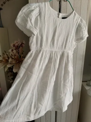Vestido blanco niña Talla 7-8 años