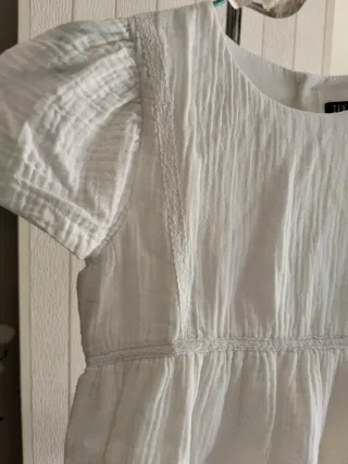Vestido blanco niña Talla 7-8 años