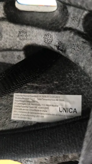 Casco bici infantil azul cohetes