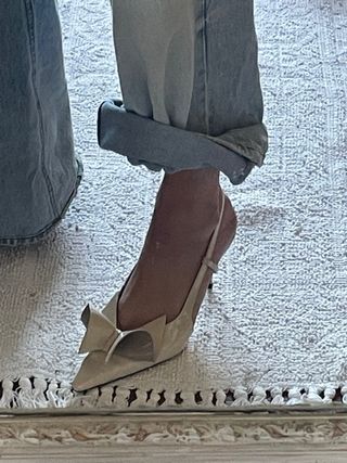 Décolleté Zara vernice beige tg 40