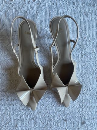 Décolleté Zara vernice beige tg 40