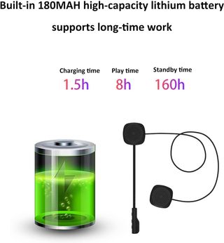 3T6B Bluetooth 5.0 Auriculares de Cascos de Motoci