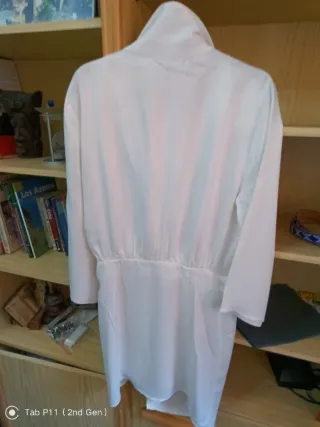 Vestido Satinado ZARA Blanco - Nuevo con etiquetas