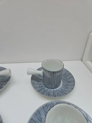 Juego 4 tazas de porcelana castro sargadelos