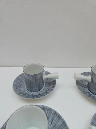 Juego 4 tazas de porcelana castro sargadelos