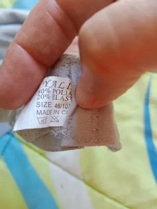 Sujetador gris topitos talla 46/105