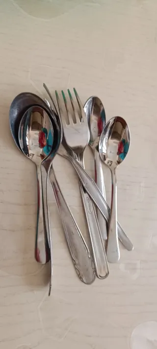 Set Posate Acciaio Inox 3 forchette e 3 cucchiai