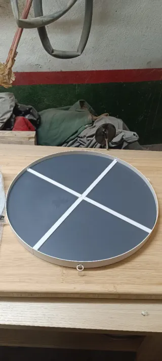 Espejo Redondo 50cm Metal y Cristal