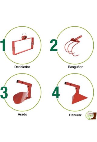 Cultivador de Rueda Rojo 40cm