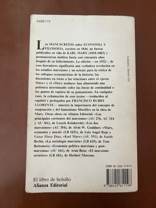 MANUSCRITOS ECONOMIA Y FILOSOFIA