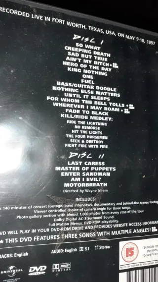 Metallica Cunning Stunts DVD 2 Discos buen estado