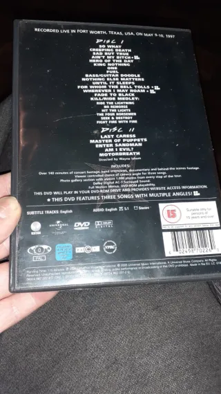 Metallica Cunning Stunts DVD 2 Discos buen estado