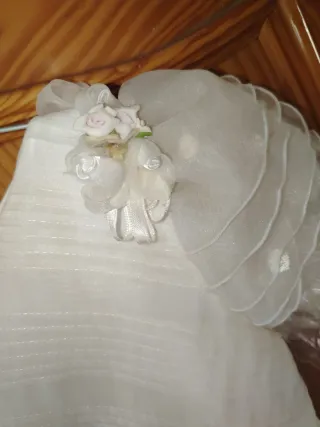 Vestido de Comunión Niña blanco y flores