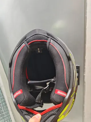 Casco Shiro gris y amarillo