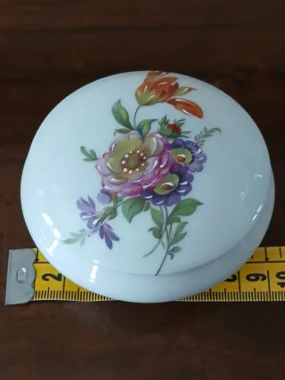 Portagioie Limoges France Fiori Dipinti