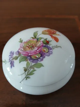 Portagioie Limoges France Fiori Dipinti