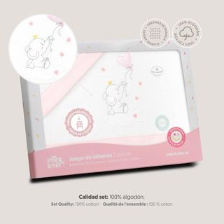 Interbaby - Juego Sabanas Minicuna 50x80 Algodón 1