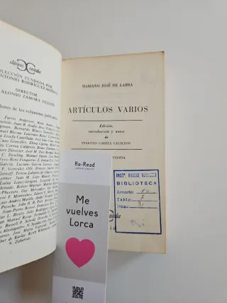 Artículos varios . (Spanish Edition)