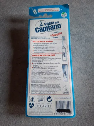 Set 2 pz spazzolini dentifricio viaggio P Capitano