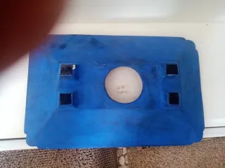 Centro de mesa y cenicero vintage azul y plata