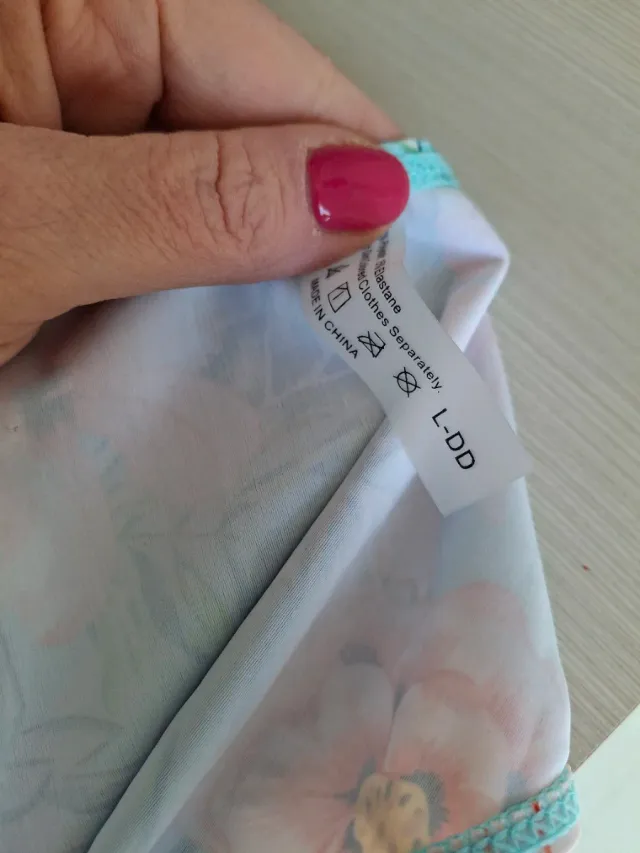 Bikini blu/multicolor con stampa floreale