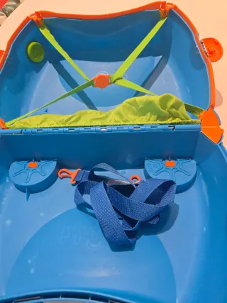 Maleta infantil azul y naranja