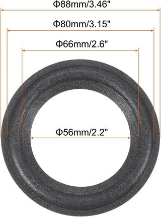 sourcing map Anillos de goma para altavoz de espum