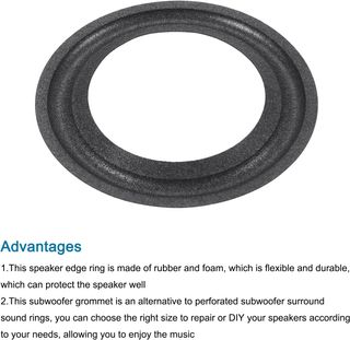 sourcing map Anillos de goma para altavoz de espum