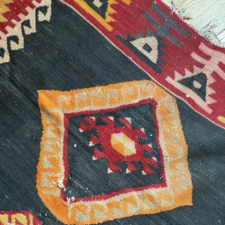 Alfombra Kilim Antigua Multicolor 284 x 88 cms.