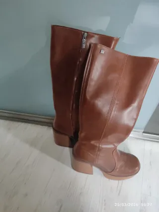 Botas de plataforma marrones