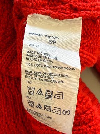 Maglione Tommy Hilfiger Rosso Donna S