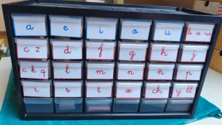 Caja de sonidos con letras