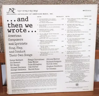 Vinilo ...and then we wrote...