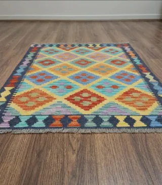 Tappeto fatto a mano multicolore