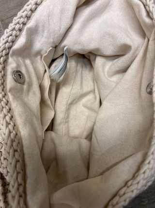 Bolso Zara tejido beige