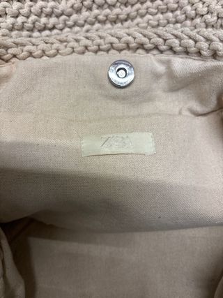 Bolso Zara tejido beige