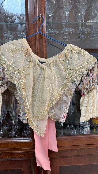 Abito fallera vintage per bambina di 5-6 anni