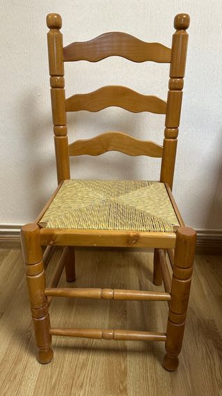 Pack mesa + sillas de madera rústica