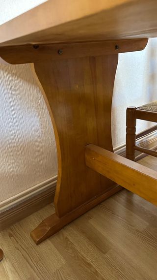 Pack mesa + sillas de madera rústica