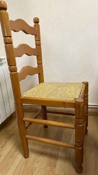 Pack mesa + sillas de madera rústica