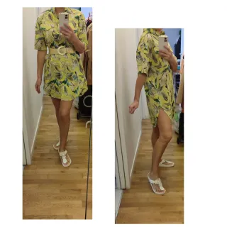 Zara camicia fantasia foglie tg L